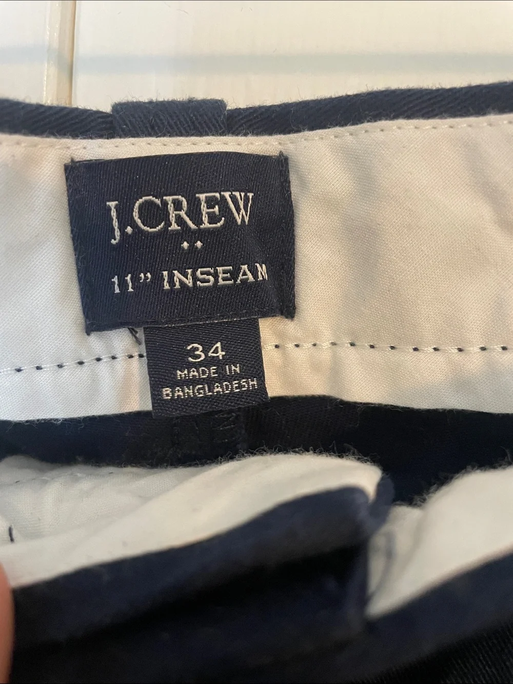 J. Crew Men's Navy Flat-Front Chino Shorts